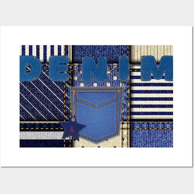 Denim Addicted Patchwork Wall Art by Viper Unconvetional Concept